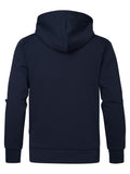 Petrol - Sweater + Rits - Donkerblauw