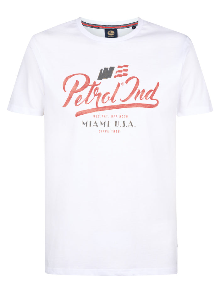 Petrol - T-Shirt - Wit