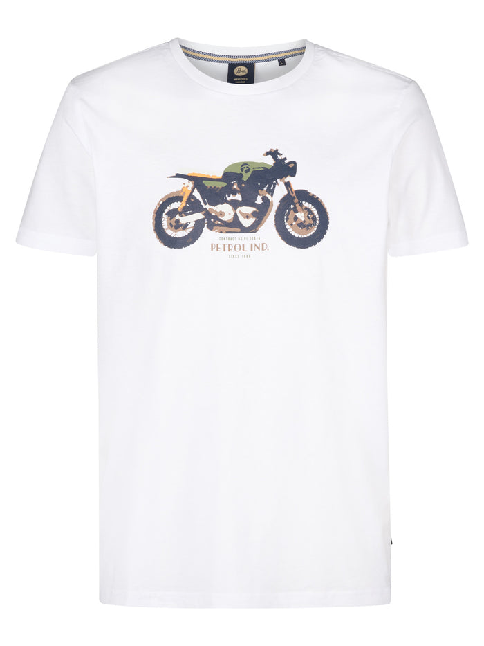 Petrol - T-Shirt - Wit